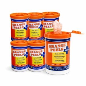 Orange Peels Degreaser Wipes (6 Canisters - 70 Wipes/Canister - 420 Wipes)