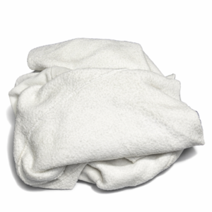White Recycled Cotton Sweatshirts Fleece Wiping Rags - 40 LBS (R-WSS)