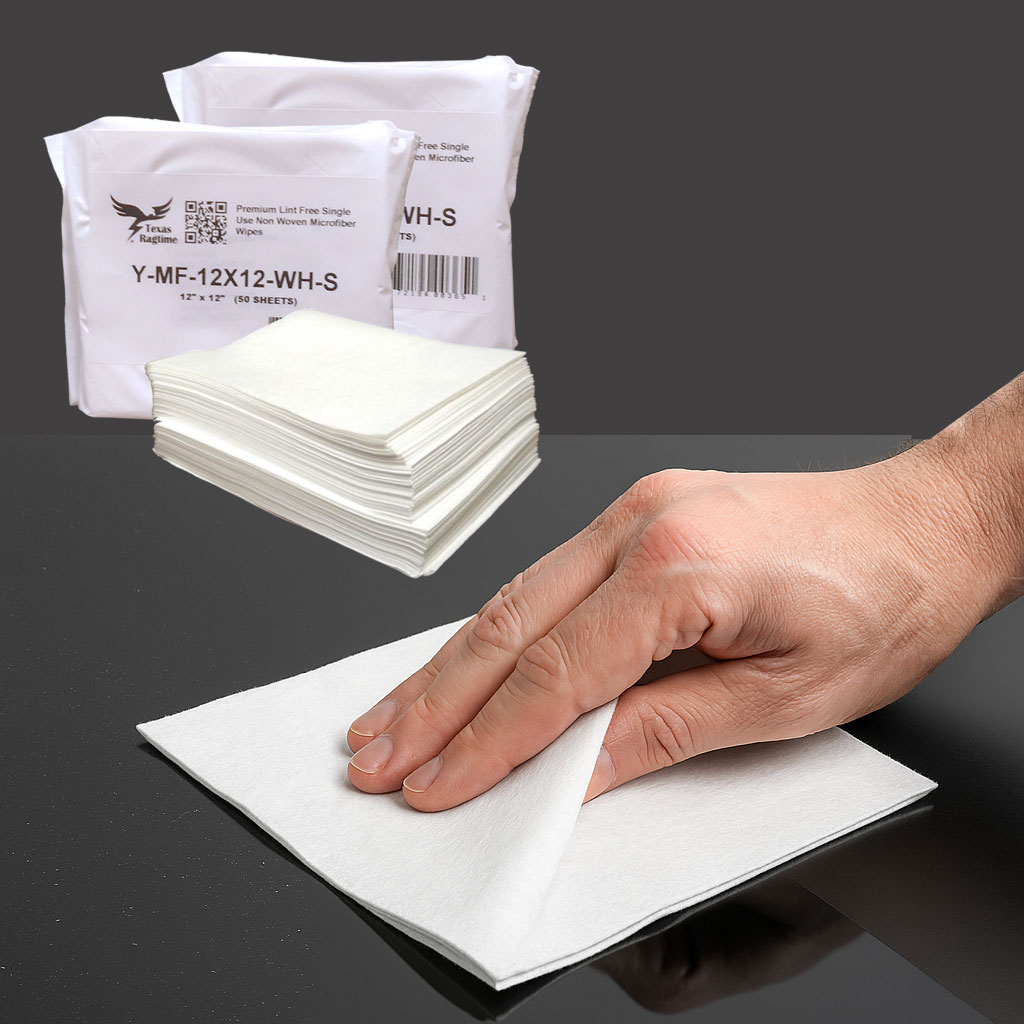 Premium Lint Free Single Use Non Woven Microfiber Wipes (12"x12" - 1200 Sheets) - Image 3