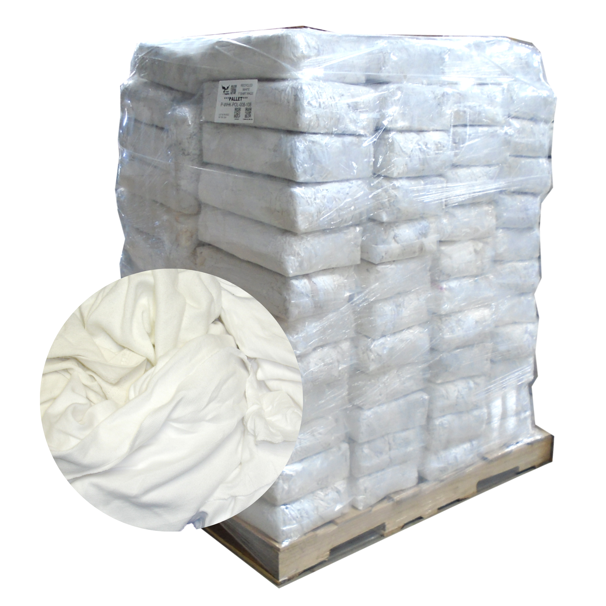 White Absorbent Cotton - Recycled Rags Pallet